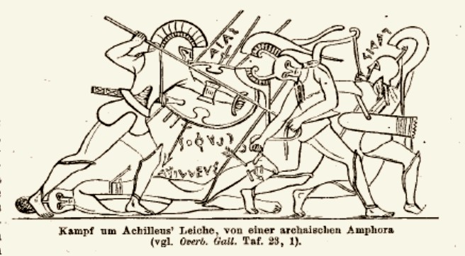Fight over Achilles body