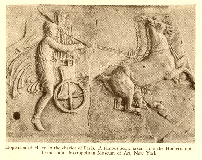 Helen elopes with Paris