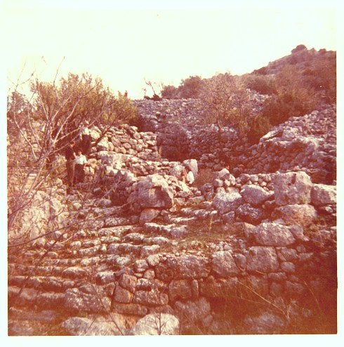 Rocky steps in Lato, Crete