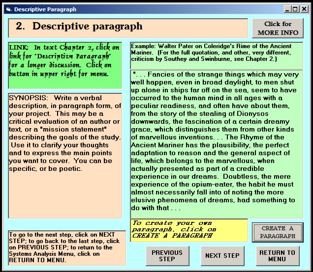 Paragraph screen