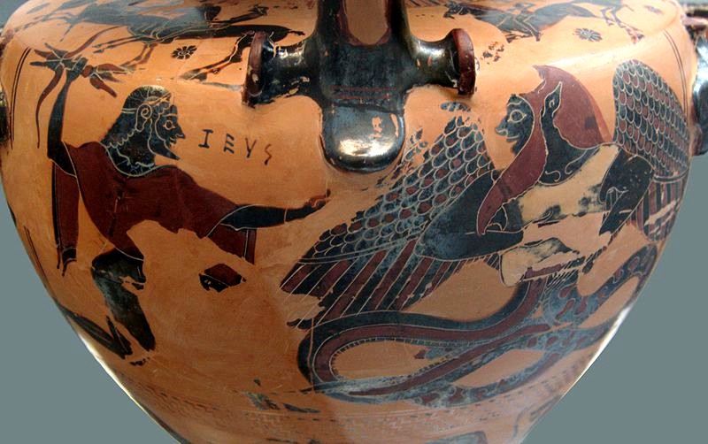 Zeus kills Typhon