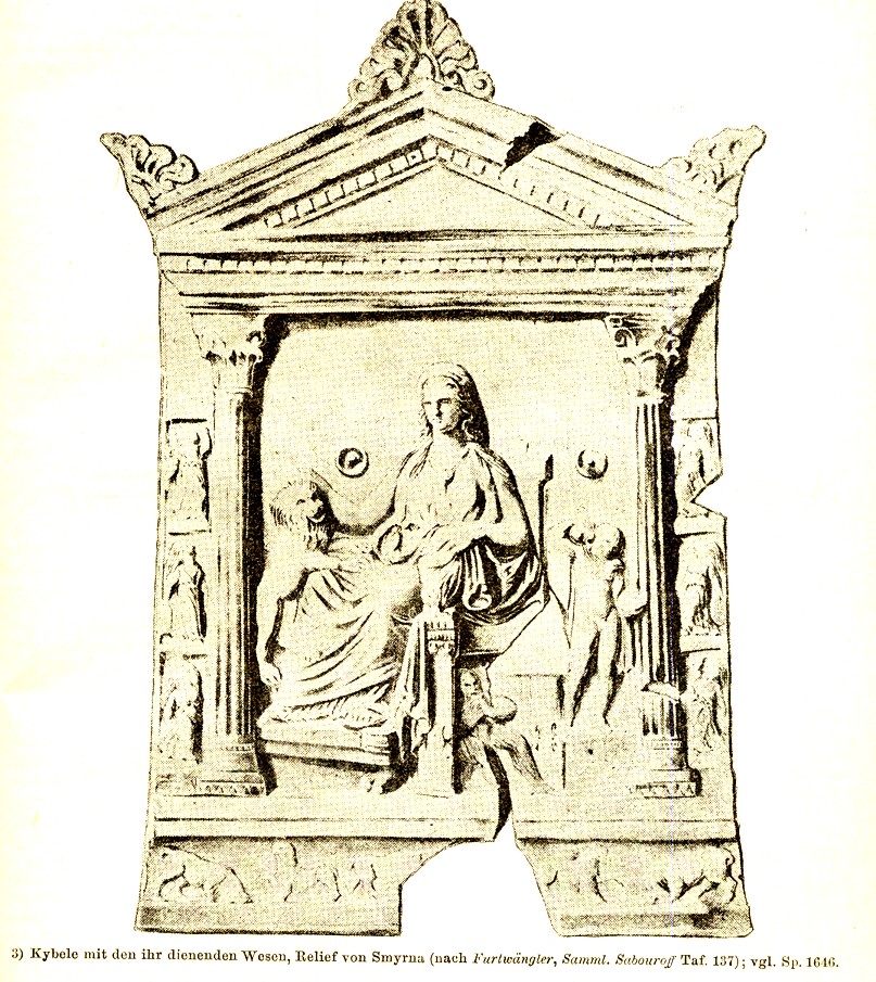 Cybele seated sculpture