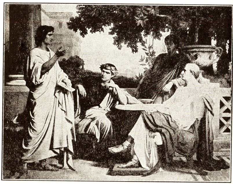 Vergil reciting poetry