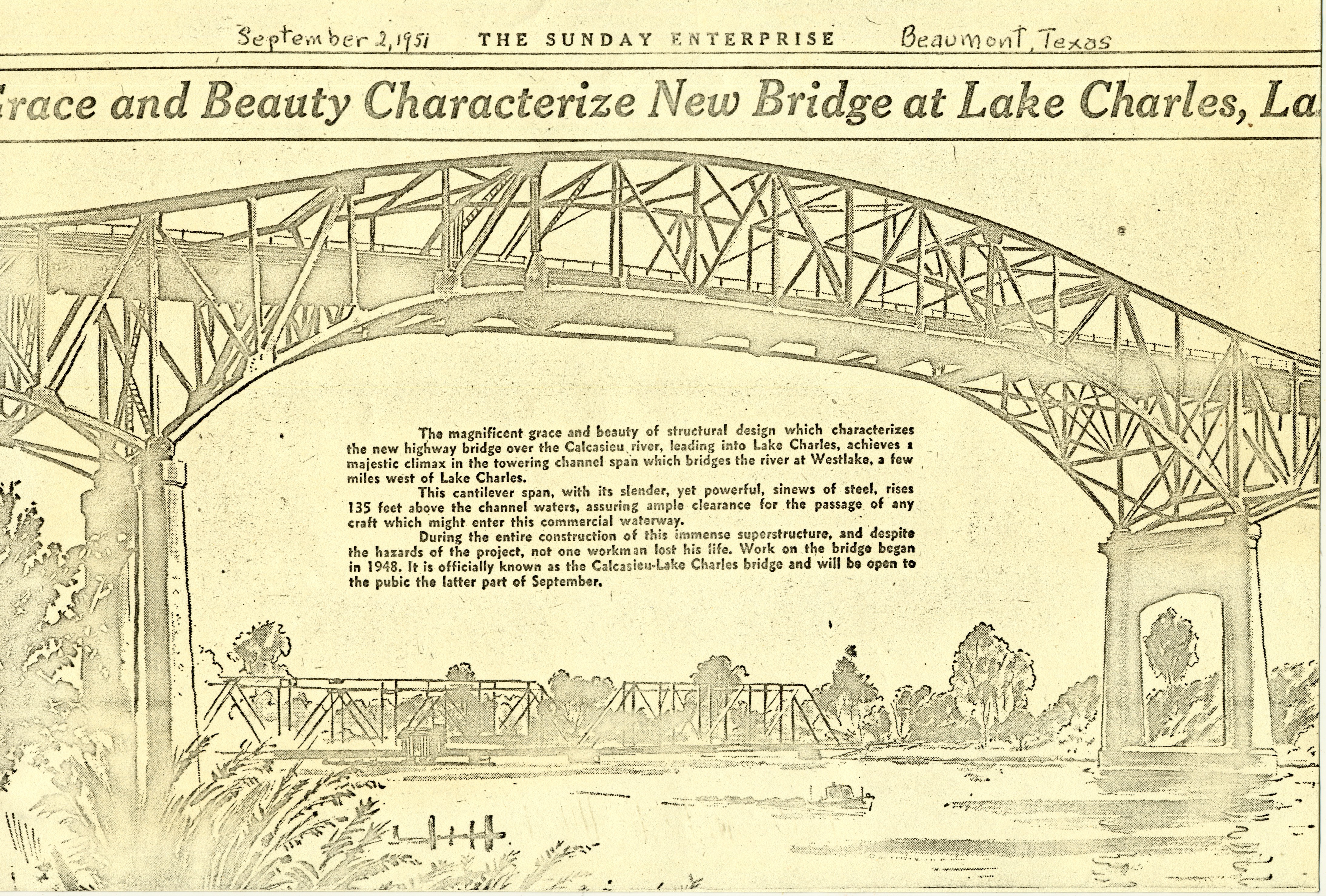 Lake Charles bridge