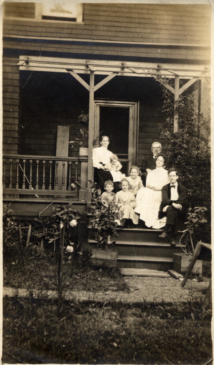 Family at the house in Edgewood