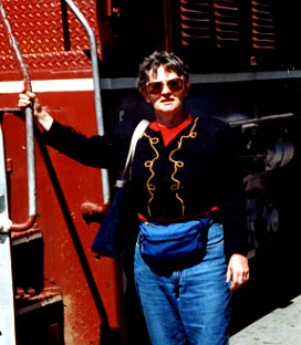 Self portrait with train 